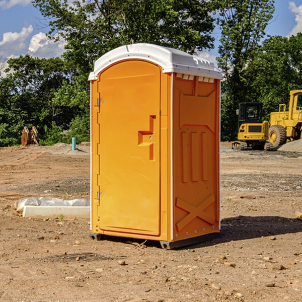 how often are the portable restrooms cleaned and serviced during a rental period in Walnut Grove